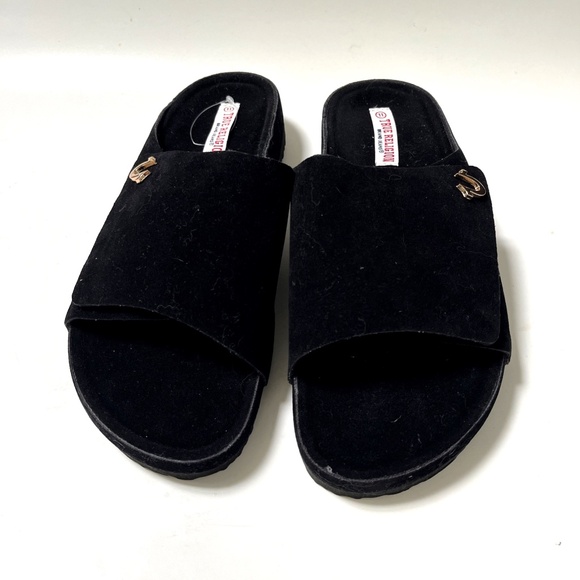 True Religion Billy Slide Sandals Black Hook Loop Strap Men’s NWOB main image 6